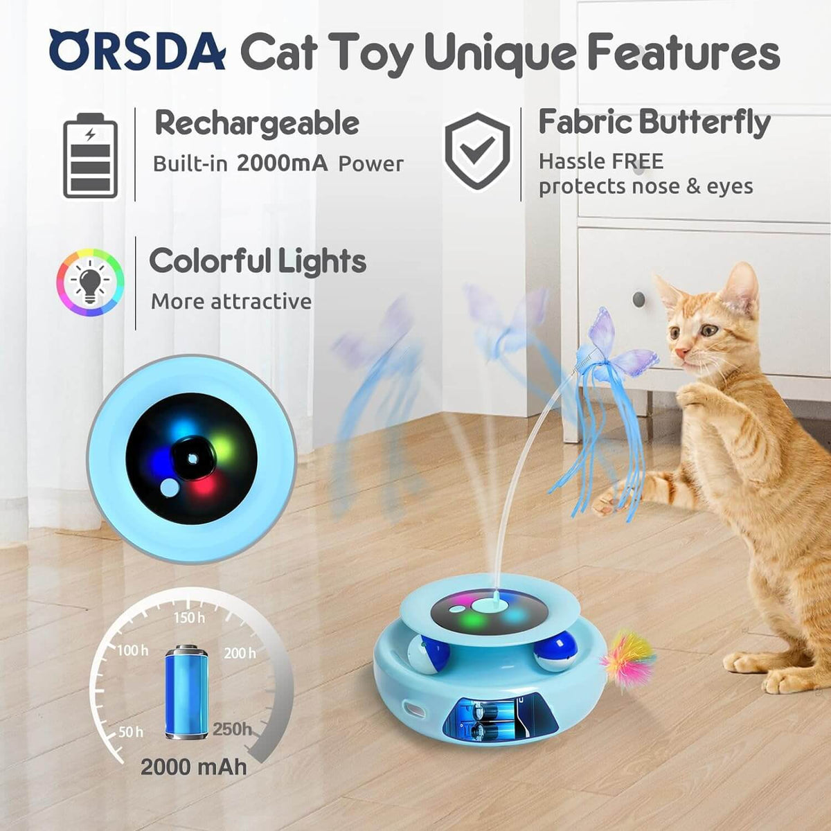ORSDA 3-in-1 Cat Toys
