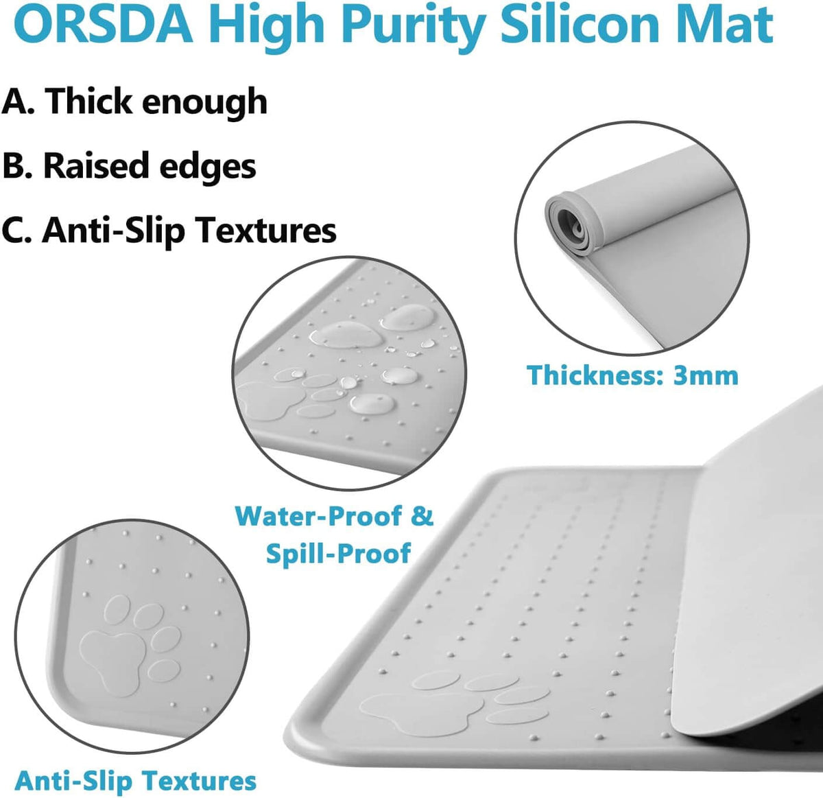 Waterproof Silicone Mat