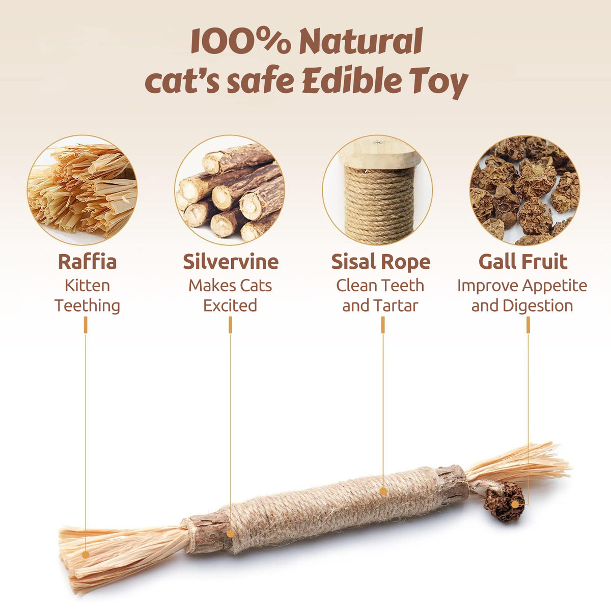 Natural Silvervine Sticks Cat Toys