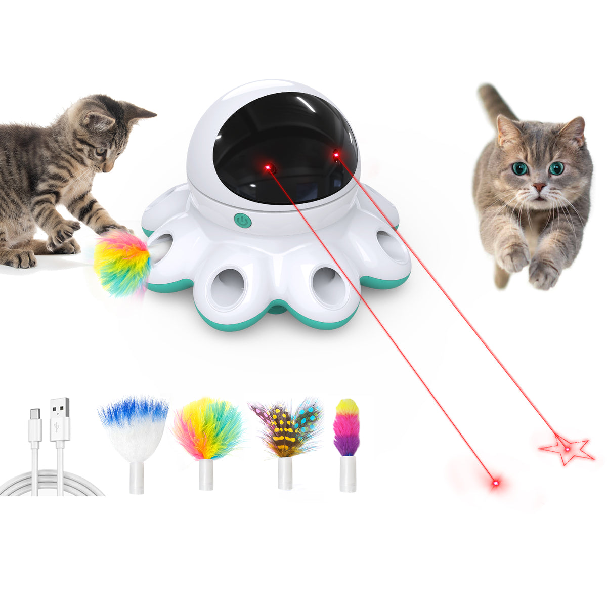 2-in-1 Cat Laser Toys